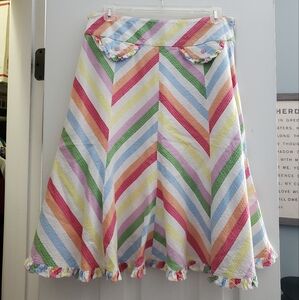 Odille Multicolor Chevron Women's Skirt
